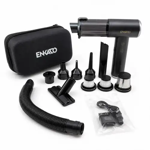 Egonex Enkado Ekd-sp10 ( Oto Araç & 2ın1 ) ( Şarjlı ) ( 100w & 17000pa ) ( 9 Başlık & 3 Filtre ) El Tipi Basınçlı Hava Üfleme & Araç Süpürge Makinesi ( Taşıma Çantalı )