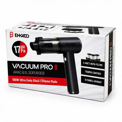 Egonex Enkado Ekd-sp10 ( Oto Araç & 2ın1 ) ( Şarjlı ) ( 100w & 17000pa ) ( 9 Başlık & 3 Filtre ) El Tipi Basınçlı Hava Üfleme & Araç Süpürge Makinesi ( Taşıma Çantalı )