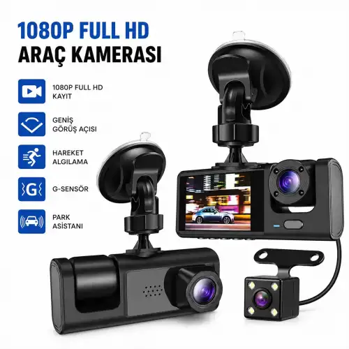 Egonex Hasuba Hs-362 ( Full Hd 1080p ) ( Sensör & Park Asistan & Hareket Algılama ) Oto Araç İçi Kamera