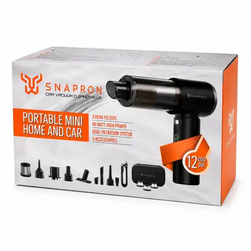 Egonex Snapron Snv-3002 ( Oto Araç & 2ın1 ) ( Şarjlı ) ( 80w & 12000pa ) ( 9 Başlık & 3 Filtre ) El Tipi Basınçlı Hava Üfleme & Araç Süpürge Makinesi ( Taşıma Çantalı )