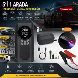 Egonex Yage Yg-898 Çok Fonksiyonlu Oto & Araç Takviye Set Taşınabilir 120w ( Dijital Ekran ) ( Powerbank Özellik & Fener & Cob & Pusula )