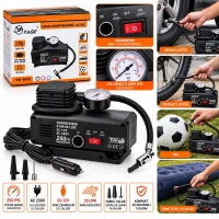 Egonex Yage Ka-843 ( 2ın1=oto Çakmaklık & Fişli ) ( Tek Piston ) Hava Kompresörü ( Dc-12v Ac-220v & 250psı )