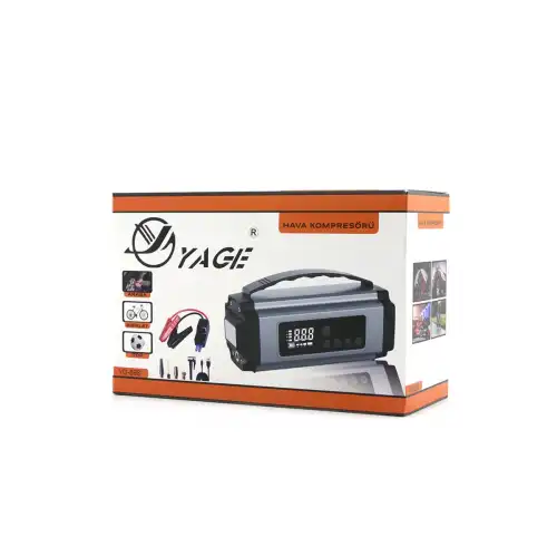 Egonex Yage Yg-898 Çok Fonksiyonlu Oto & Araç Takviye Set Taşınabilir 120w ( Dijital Ekran ) ( Powerbank Özellik & Fener & Cob & Pusula )